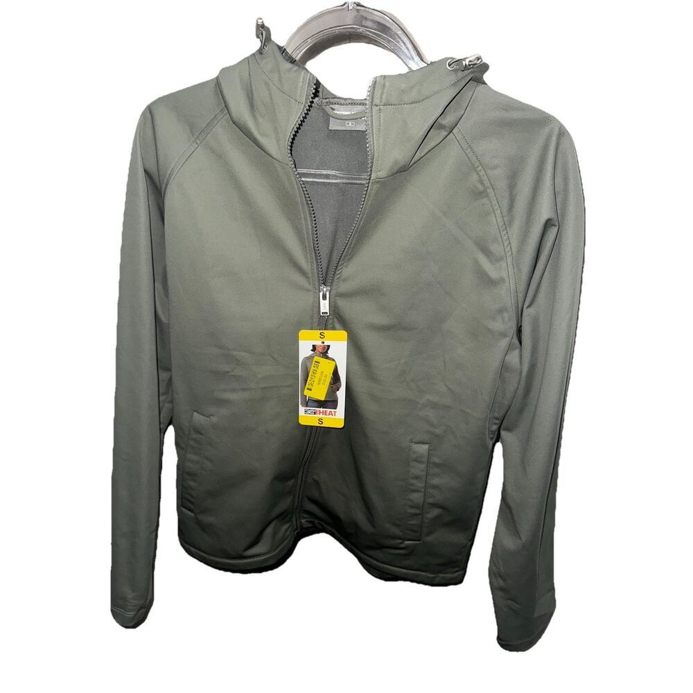 32 Degrees Heat Women's Green Full Zip Hooded Jacket Size S New With Tags